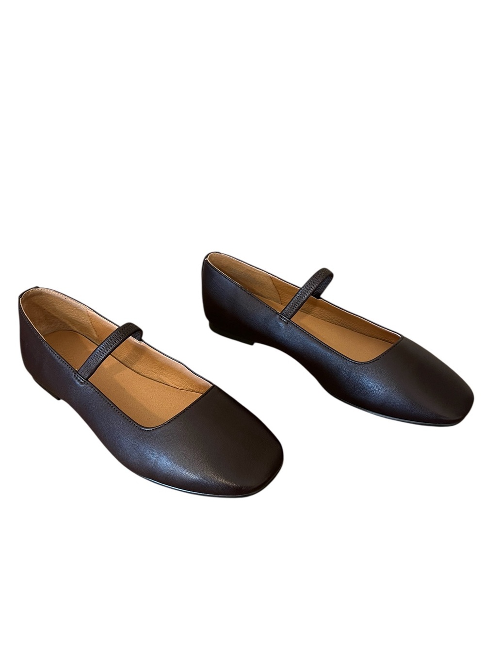 New Madewell The Greta Mary Jane Flat coffee bean brown leather sz 7.5 classic